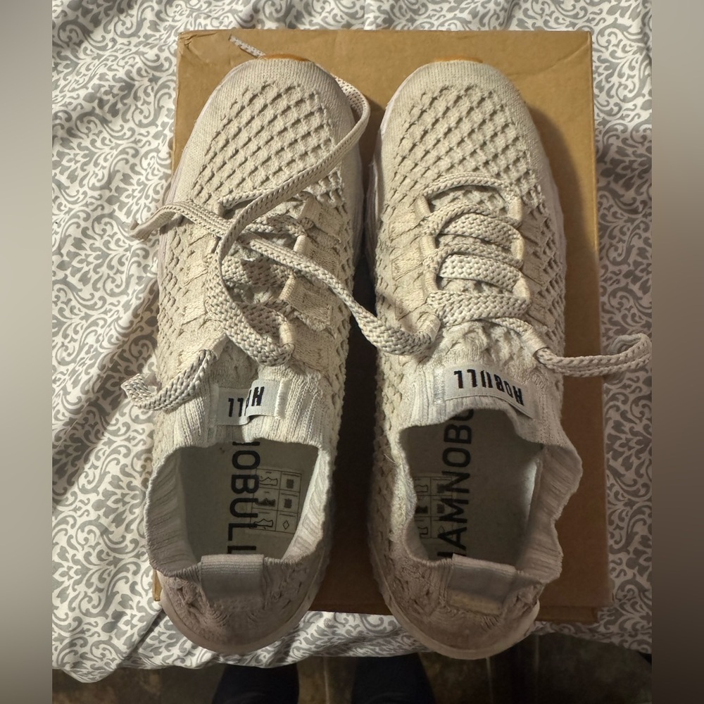 NOBULL Women's Beige Knit Athletic Shoes